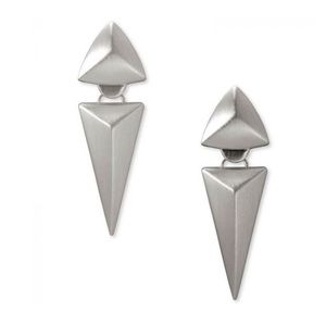 NWT KENDRA SCOTT RHODIUM VIVIAN EARRINGS Silver